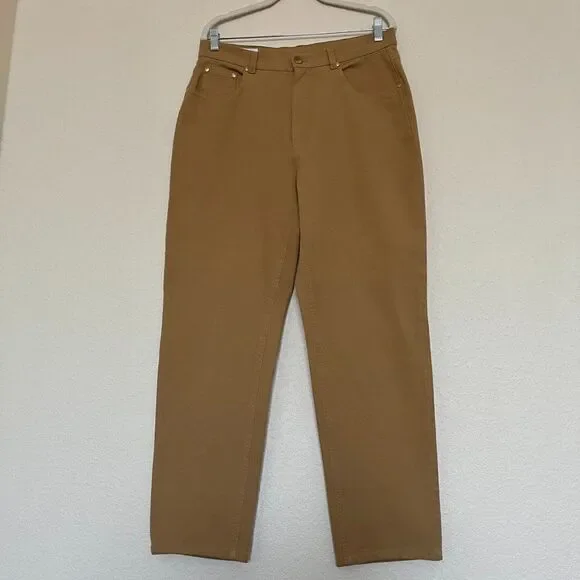 Escada Sport Women’s Yellow Stretchy Jean Pants size 12-14 - Picture 2 of 16